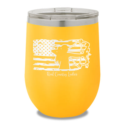 Bow USA Flag 12oz Stemless Wine Cup