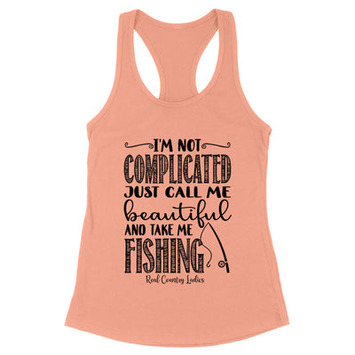 I'm Not Complicated Black Print Front Apparel