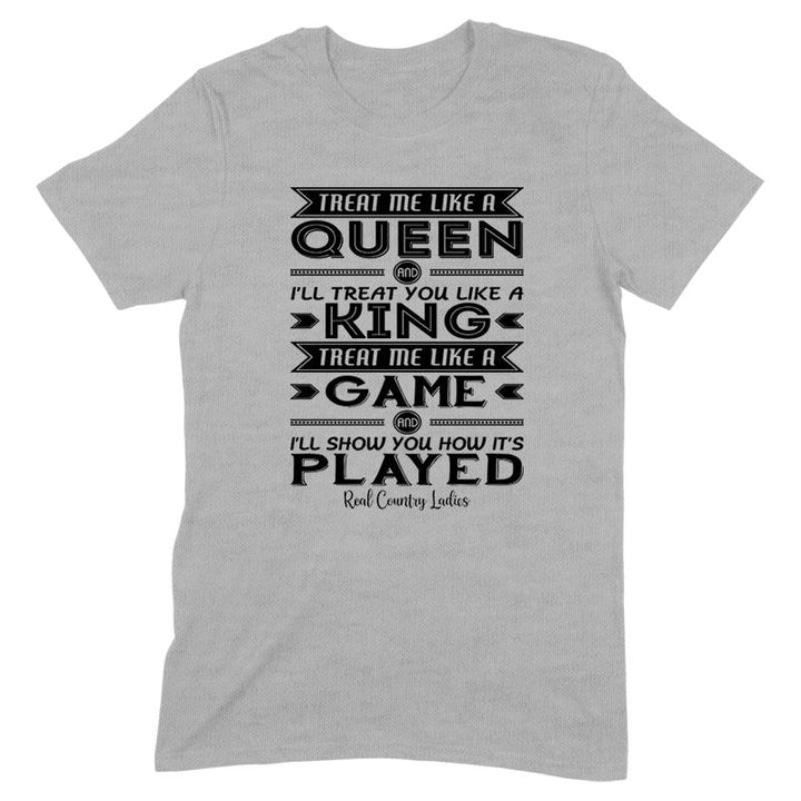 Like A Queen Black Print Front Apparel