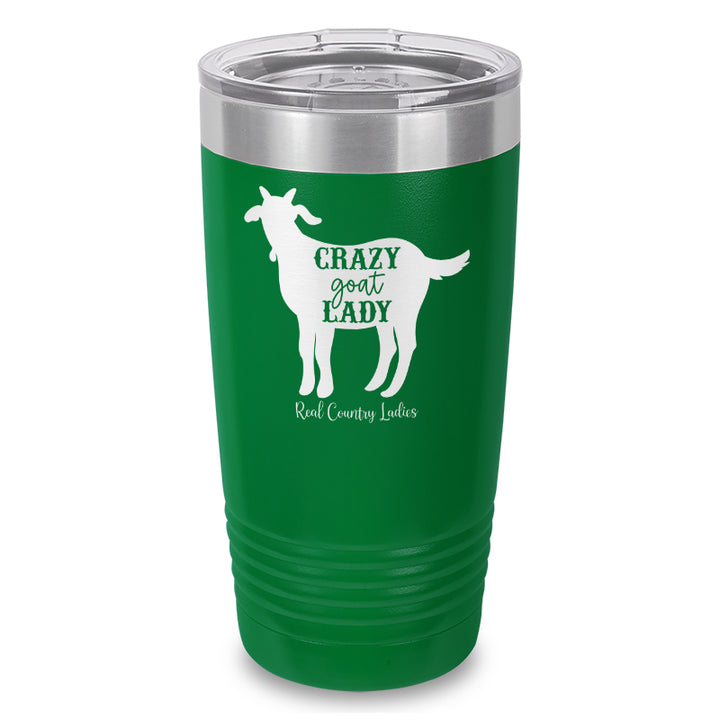 Crazy Goat Lady Laser Etched Tumbler