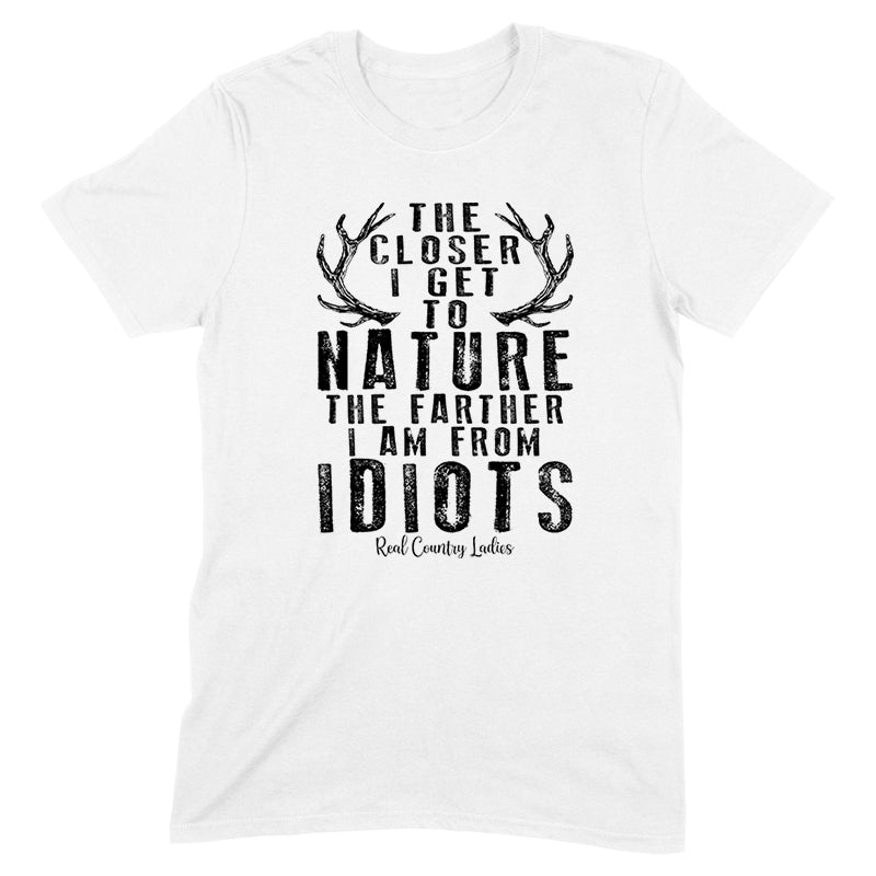 Closer I Get To Nature Black Print Front Apparel