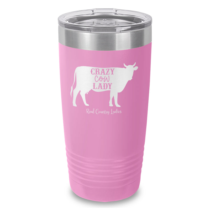 Crazy Cow Lady Laser Etched Tumbler