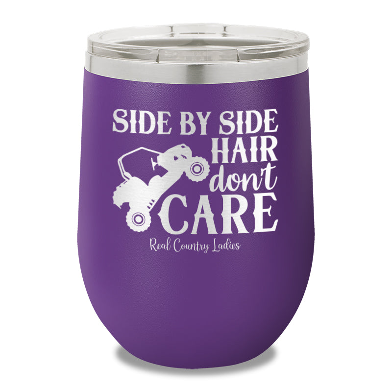 Side By Side Hair Don't Care 12oz Stemless Wine Cup