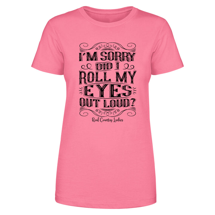 Roll My Eyes Out Loud Black Print Front Apparel