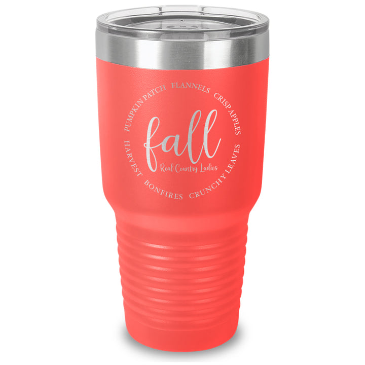 Fall Laser Etched Tumbler