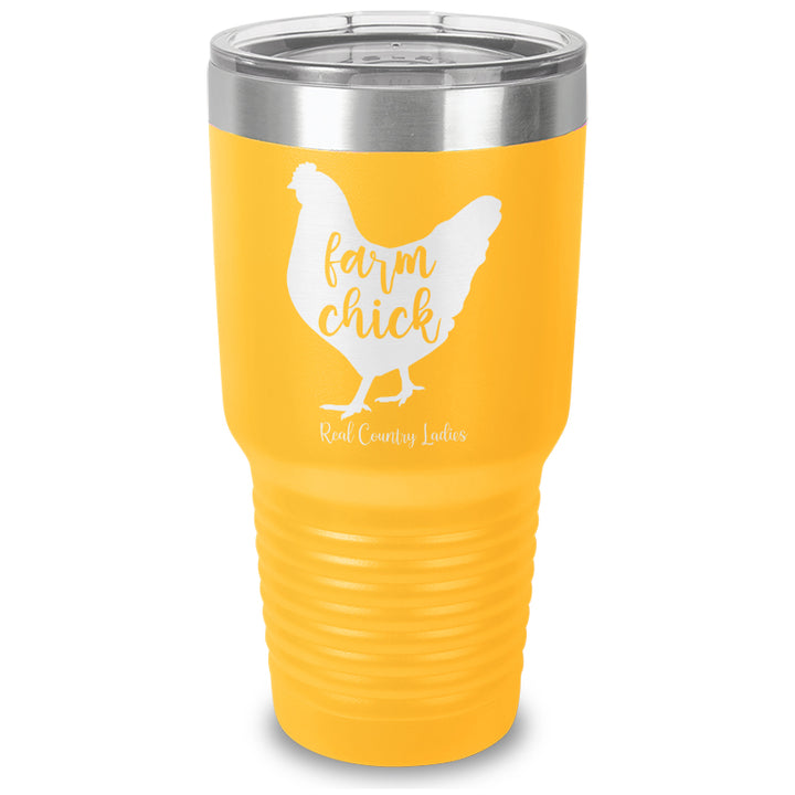 Farm Chick Laser Etched Tumbler