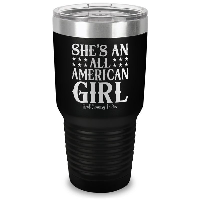 All American Girl Laser Etched Tumbler