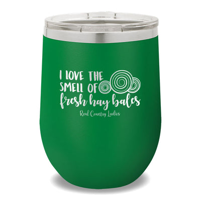 Fresh Hay Bales 12oz Stemless Wine Cup