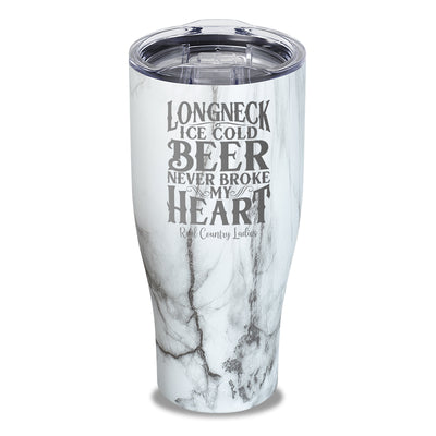 Longneck Ice Cold Beer Laser Etched Tumbler