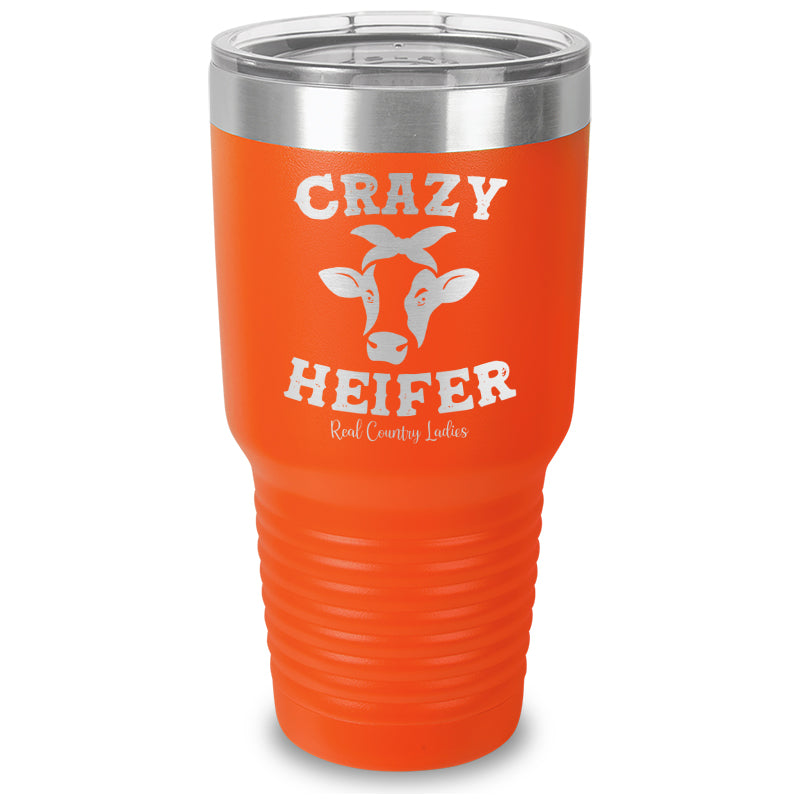 Crazy Heifer Laser Etched Tumbler