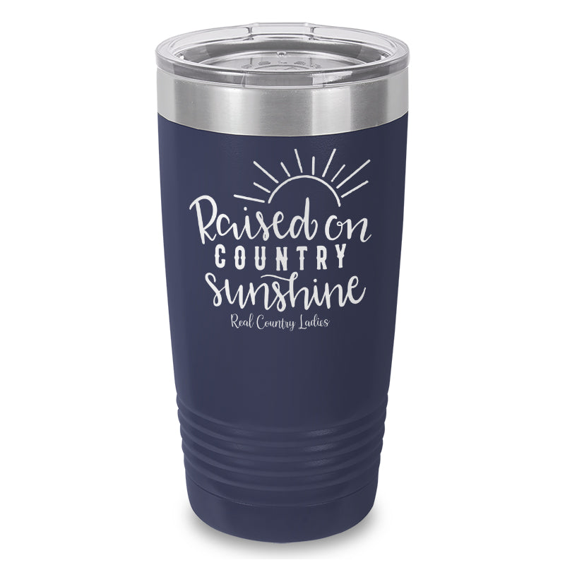 Raised On Country Sunshine Laser Etched Tumbler