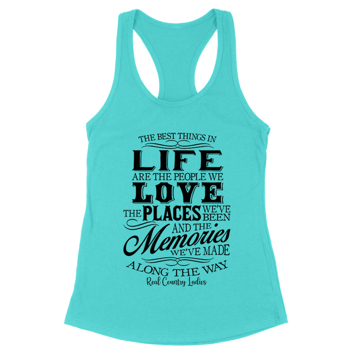 Best Things In Life Black Print Front Apparel