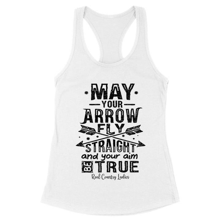 Arrow Fly Straight Black Print Front Apparel