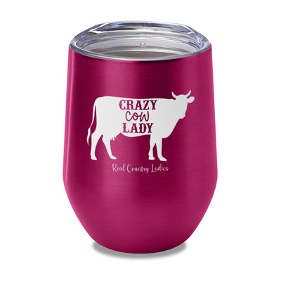 Crazy Cow Lady Laser Etched Tumbler