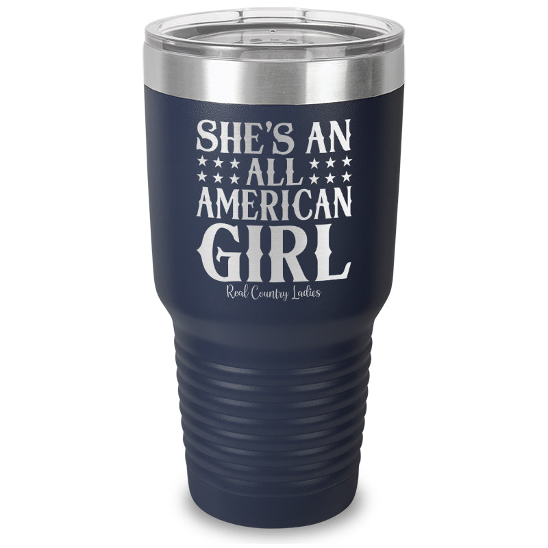 All American Girl Laser Etched Tumbler