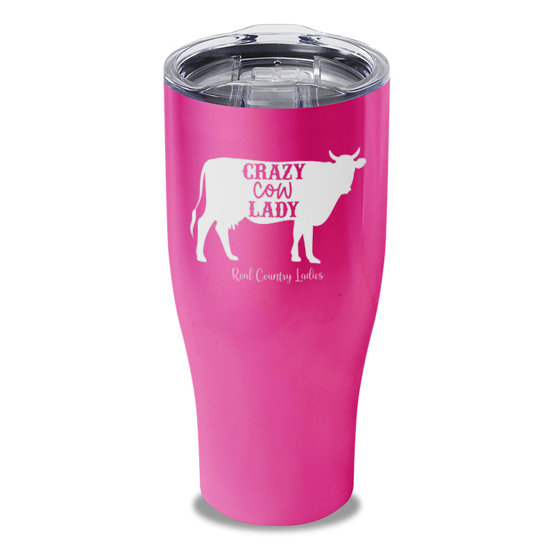 Crazy Cow Lady Laser Etched Tumbler