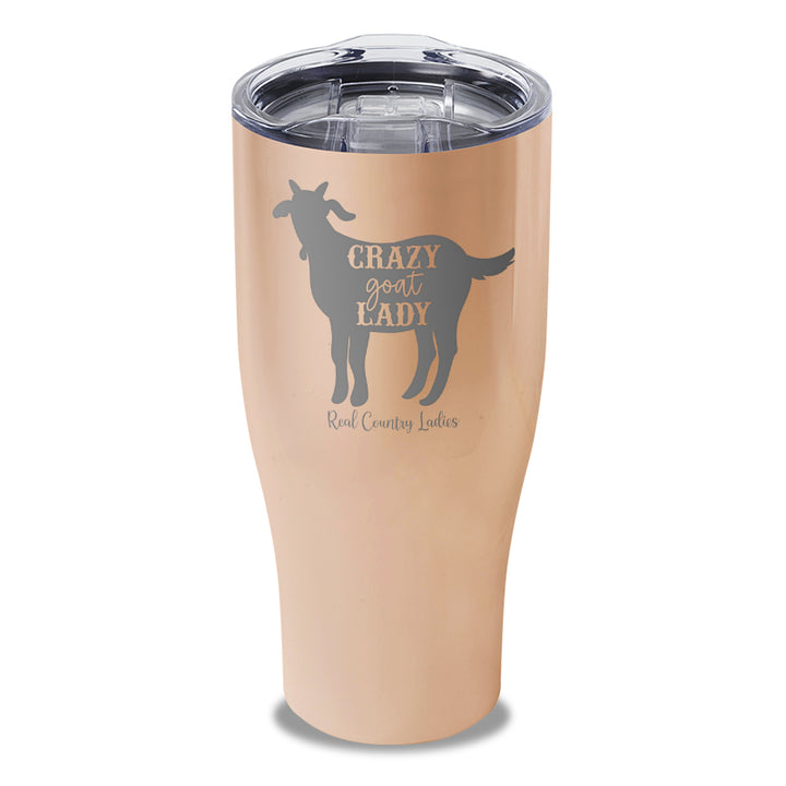 Crazy Goat Lady Laser Etched Tumbler