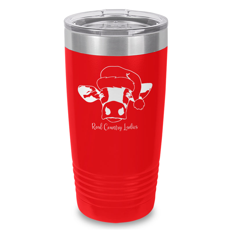 Christmas Cow Laser Etched Tumbler