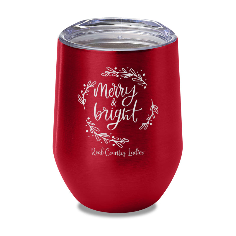 Merry And Bright Laser Etched Tumbler