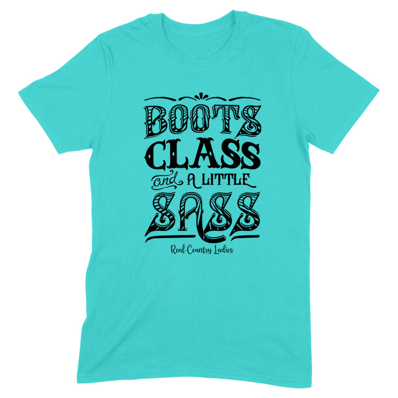 Clearance | Boots Class And A Little Sass Black Print Front Apparel