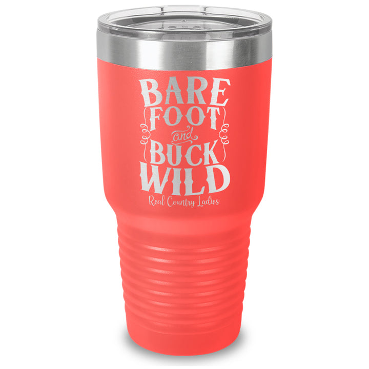 Bare Foot And Buck Wild Laser Etched Tumbler