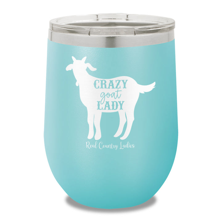 Crazy Goat Lady 12oz Stemless Wine Cup