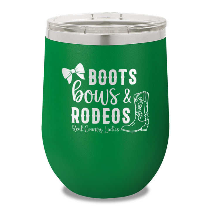 Boots Bows And Rodeos 12oz Stemless Wine Cup