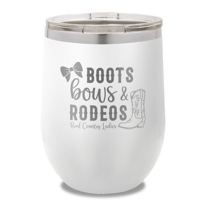 Boots Bows And Rodeos 12oz Stemless Wine Cup