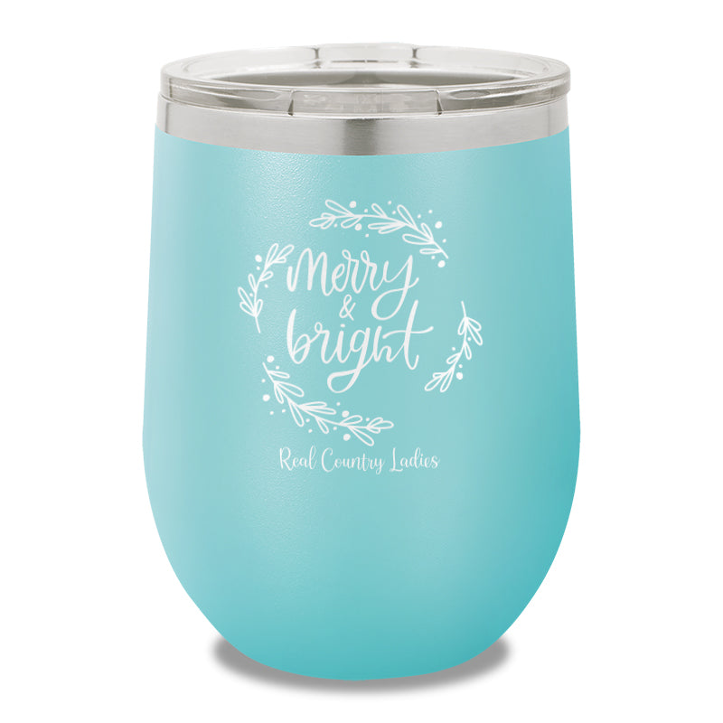 Merry And Bright 12oz Stemless Wine Cup