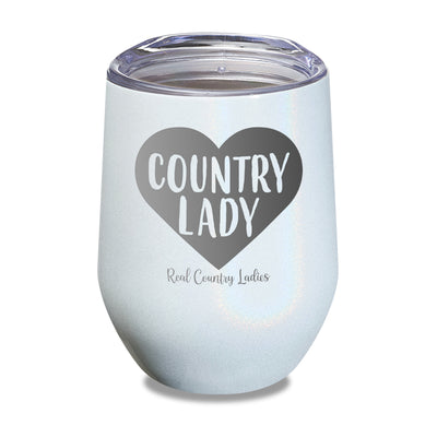 Country Lady Heart Laser Etched Tumbler