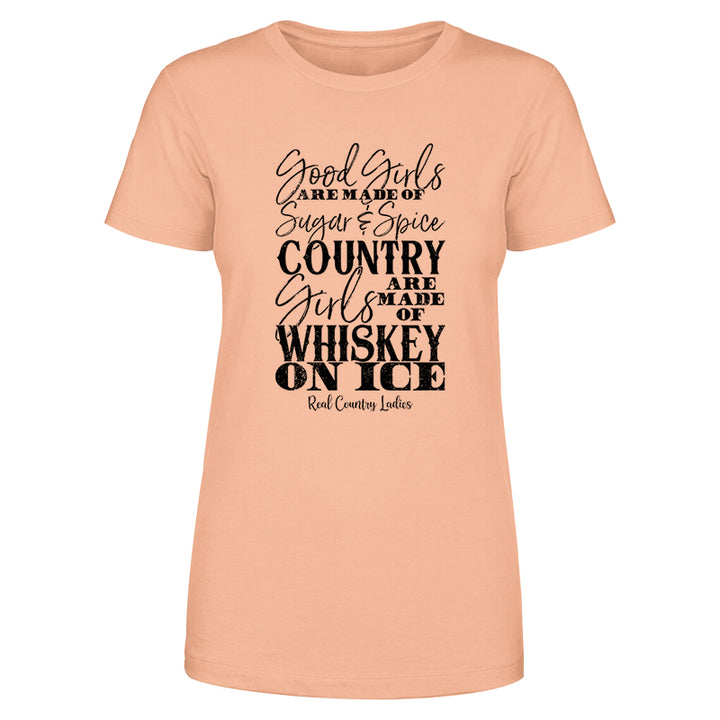 Whiskey On Ice Black Print Front Apparel