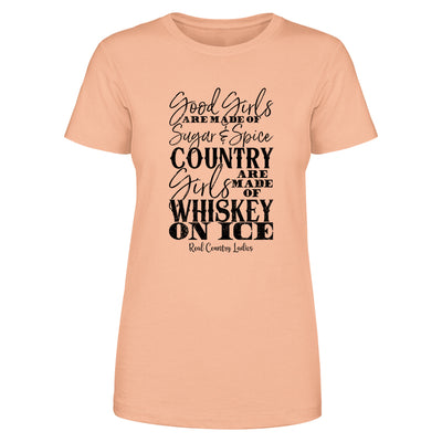 Whiskey On Ice Black Print Front Apparel