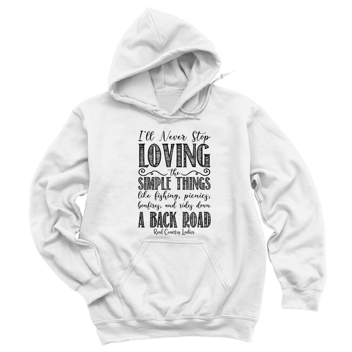 Never Stop Loving Black Print Hoodies & Long Sleeves