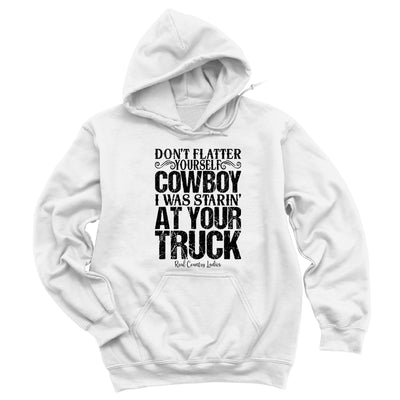 I Was Starin' At Your Truck Black Print Hoodies & Long Sleeves