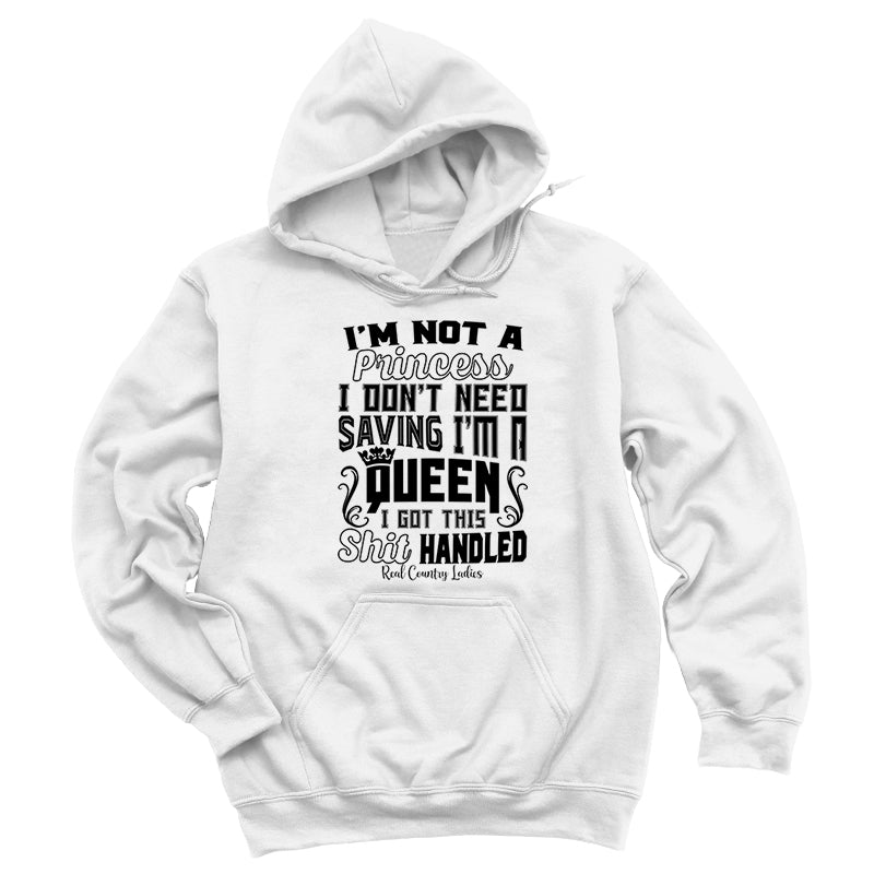 I'm Not A Princess Black Print Hoodies & Long Sleeves