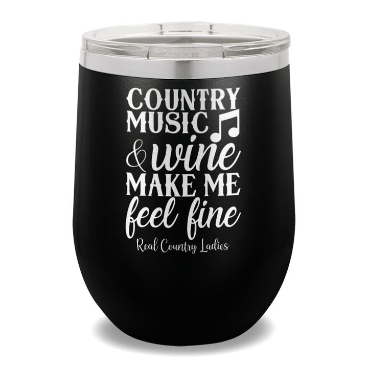 Country Music And Wine 12oz Stemless Wine Cup