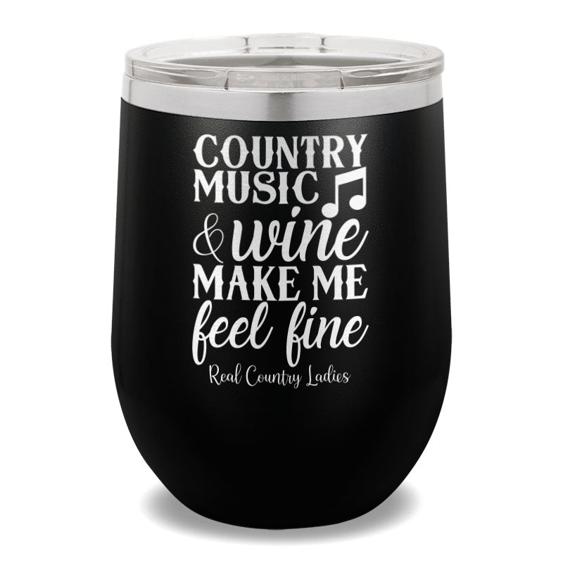 Country Music And Wine 12oz Stemless Wine Cup