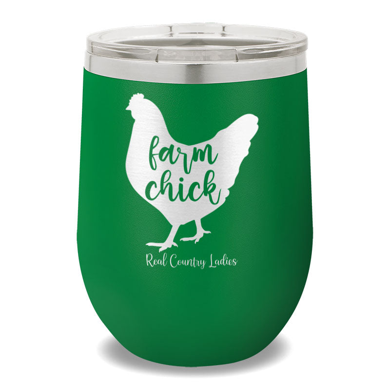 Farm Chick 12oz Stemless Wine Cup