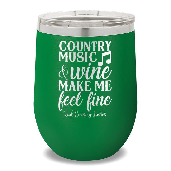 Country Music And Wine 12oz Stemless Wine Cup