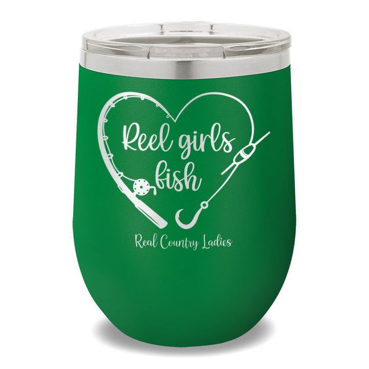 Reel Girls Fish 12oz Stemless Wine Cup