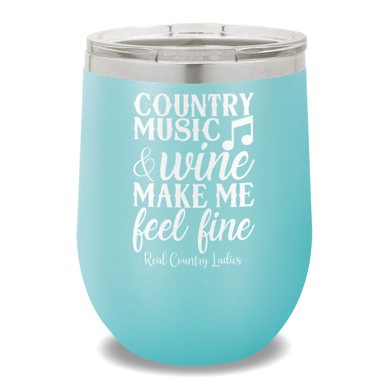 Country Music And Wine 12oz Stemless Wine Cup