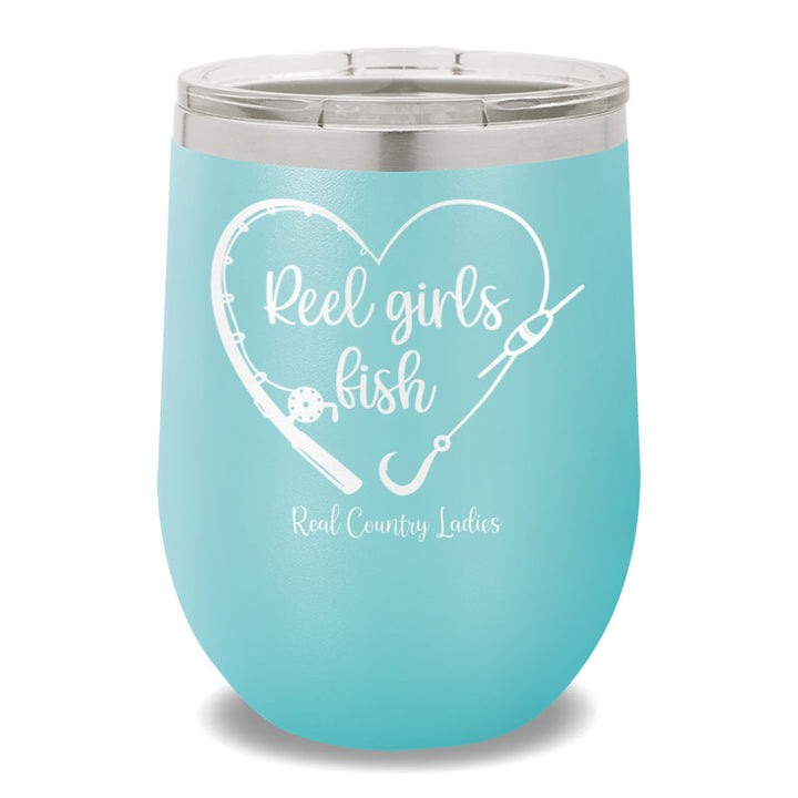 Reel Girls Fish 12oz Stemless Wine Cup