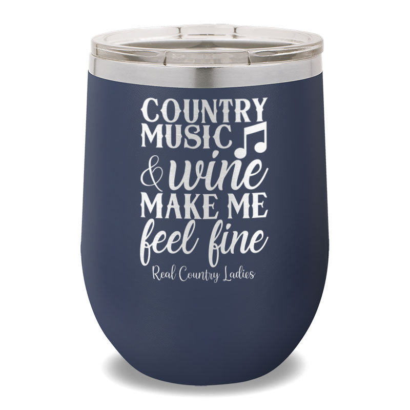 Country Music And Wine 12oz Stemless Wine Cup