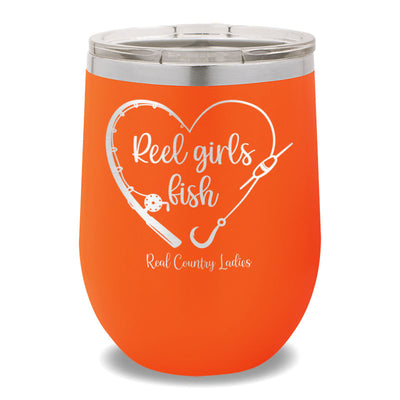 Reel Girls Fish 12oz Stemless Wine Cup