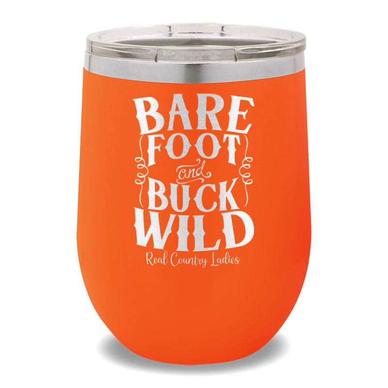 Bare Foot And Buck Wild 12oz Stemless Wine Cup