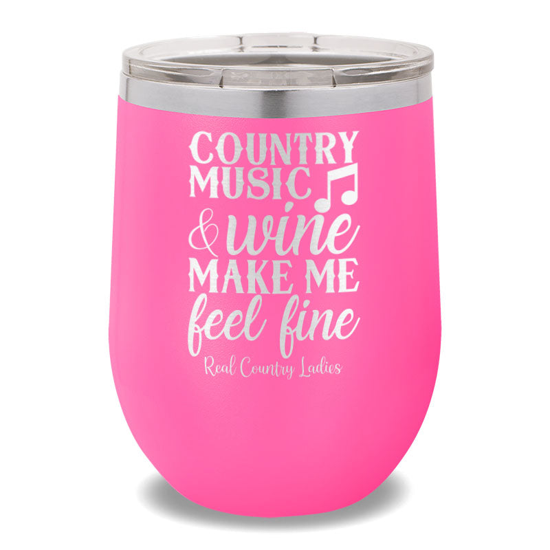 Country Music And Wine 12oz Stemless Wine Cup