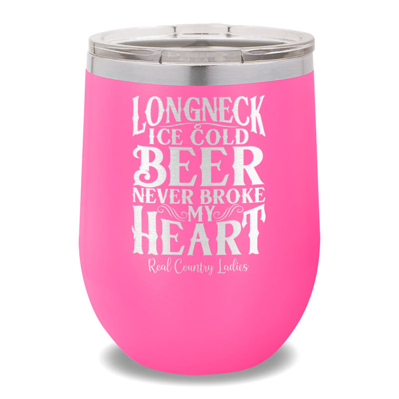 Longneck Ice Cold Beer 12oz Stemless Wine Cup