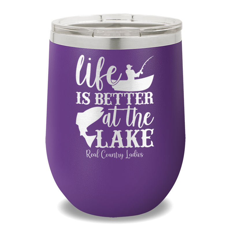 Life Is Better At The Lake 12oz Stemless Wine Cup