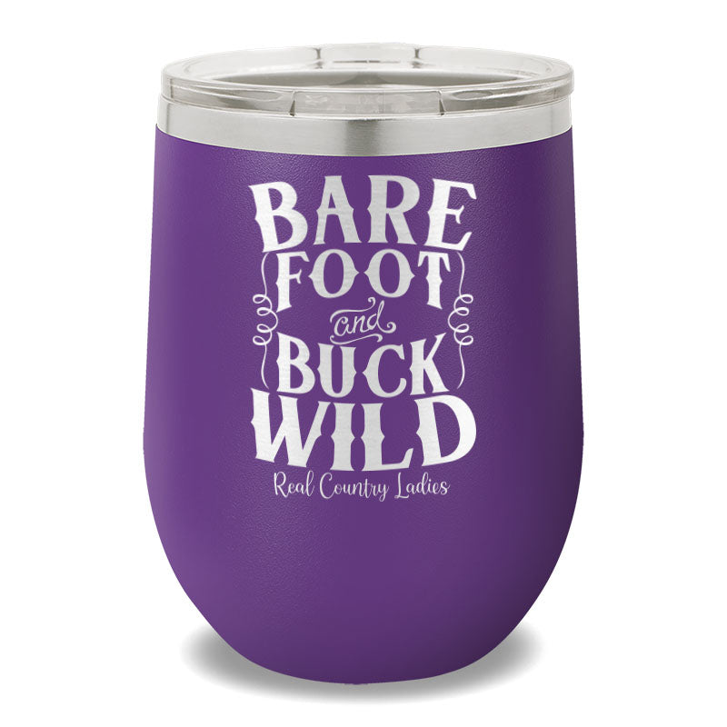 Bare Foot And Buck Wild 12oz Stemless Wine Cup