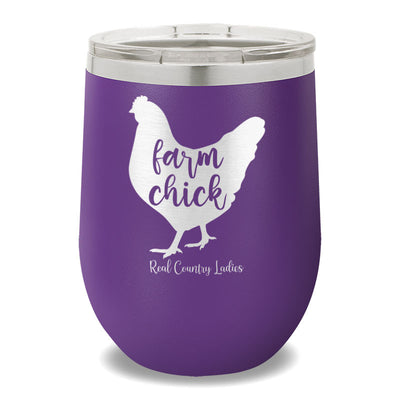 Farm Chick 12oz Stemless Wine Cup